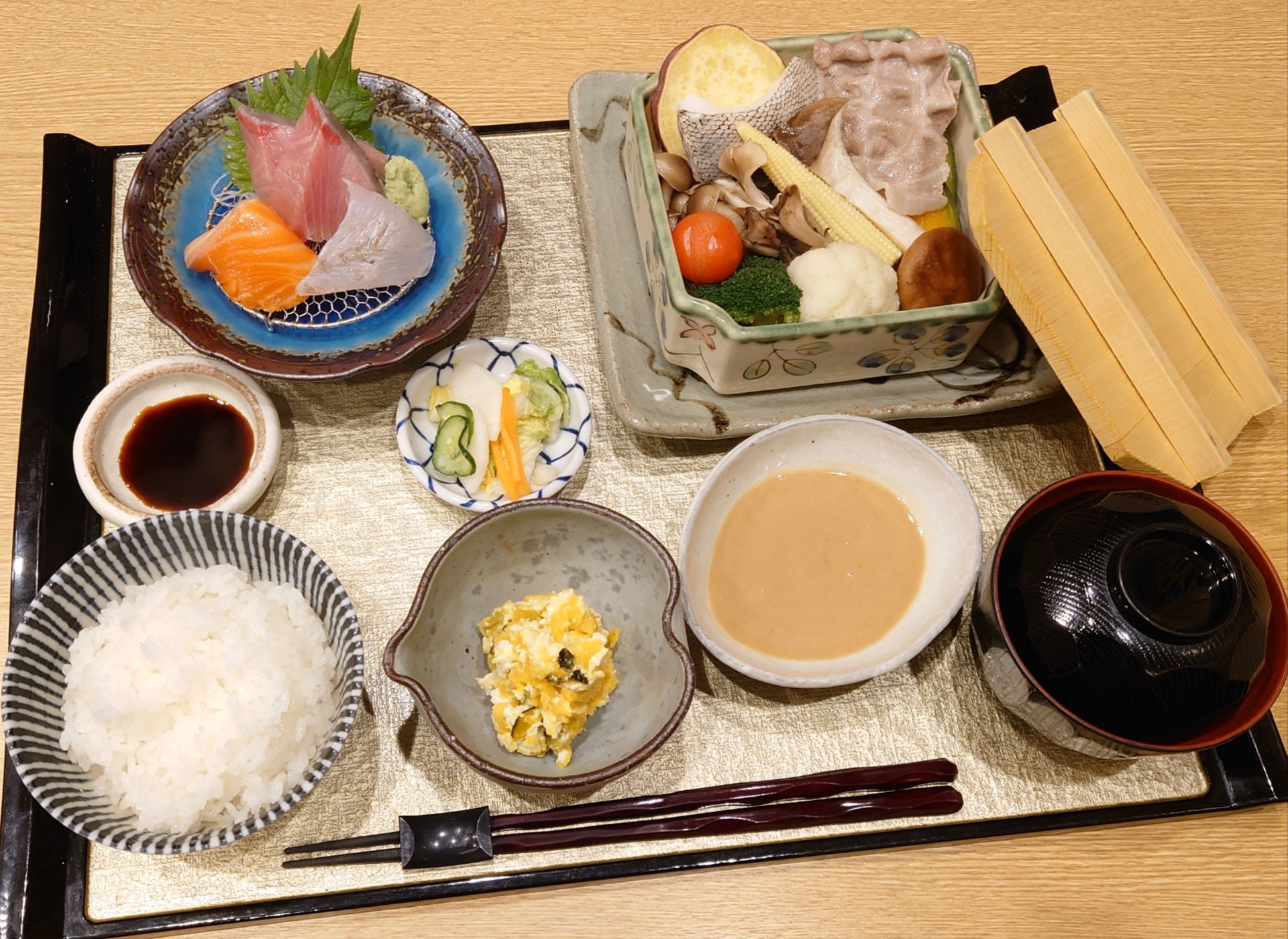 野菜のせいろ蒸し御膳